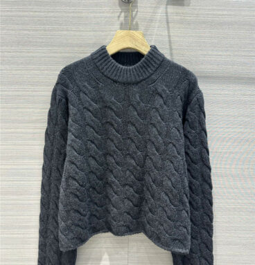 The row twisted half -high collar design cashmere sweater