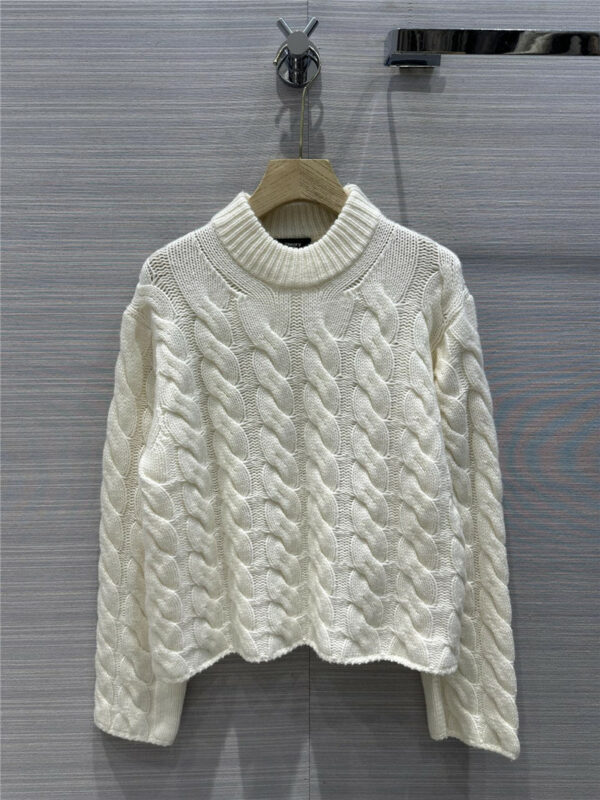 The row twisted half -high collar design cashmere sweater