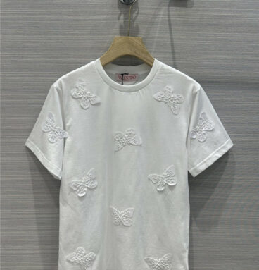 valentino embroidered butterfly cotton T-shirt
