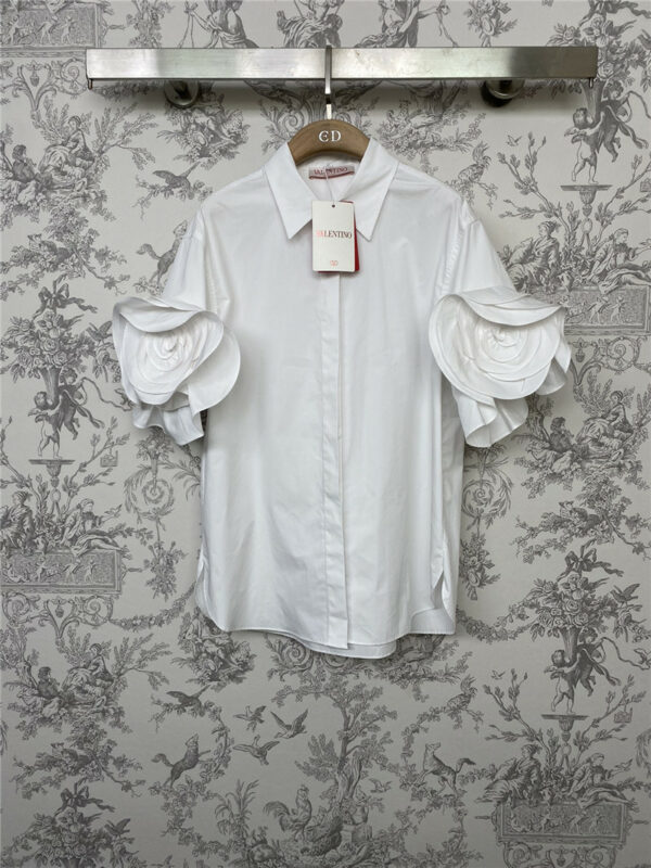 valentino early spring new flower sleeve shirt