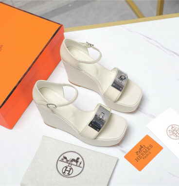 Hermès wedge platform sandals