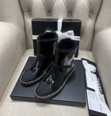 chanel light luxury snow boots