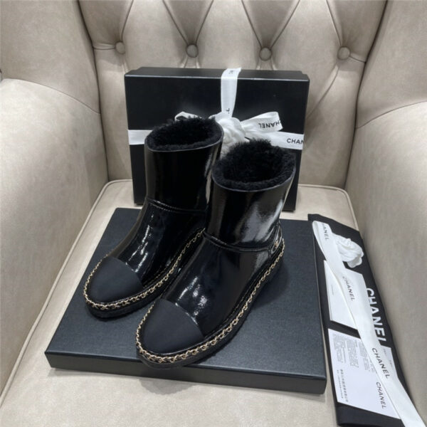 chanel light luxury snow boots