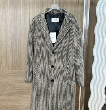 celine old money style wool coat