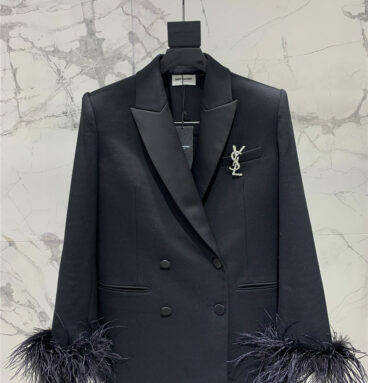 YSL Ostrich Feather Upgraded Suit