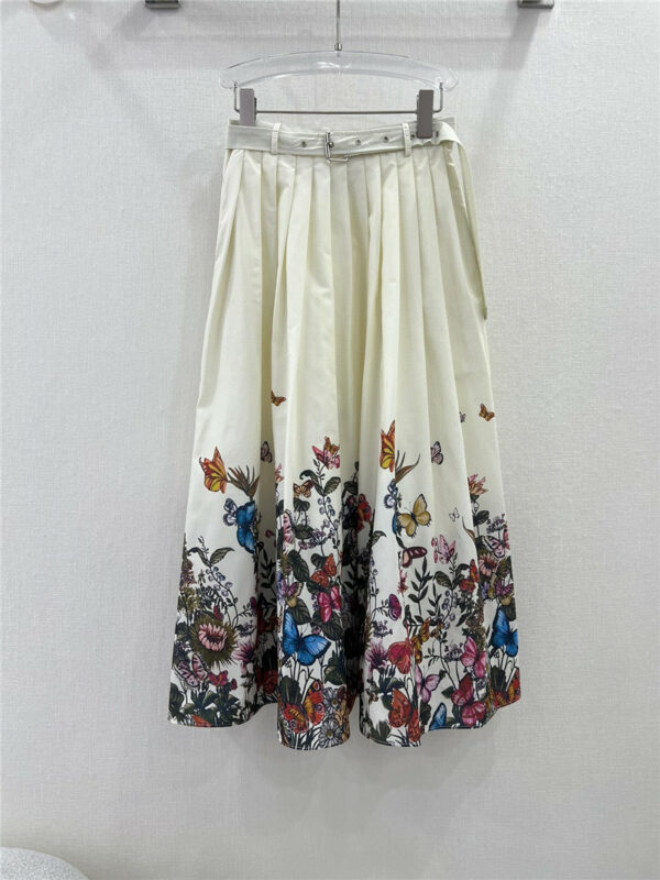 dior belted long skirt
