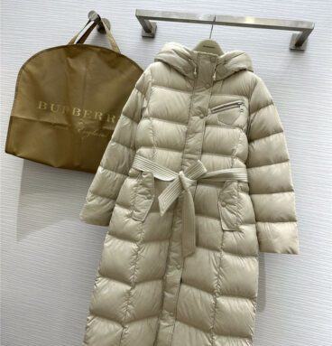Burberry hooded long down jacket