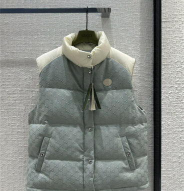 Gucci Morandi color contrast down vest