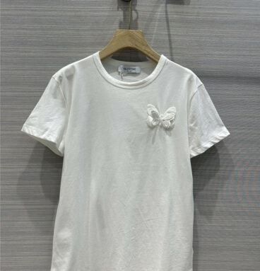 valentino three-dimensional butterfly cotton T-shirt