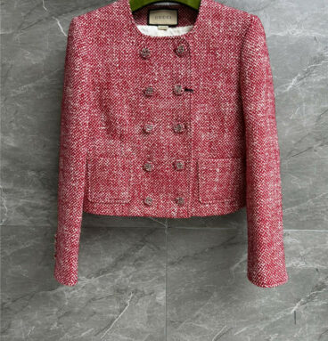 gucci red tweed jacket