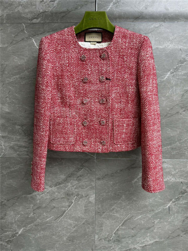 gucci red tweed jacket