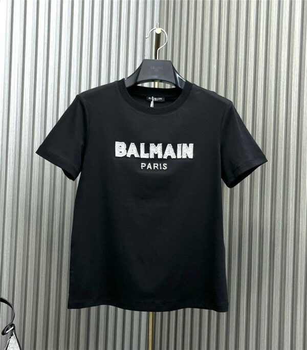 Balmain embroidered beaded T-shirt