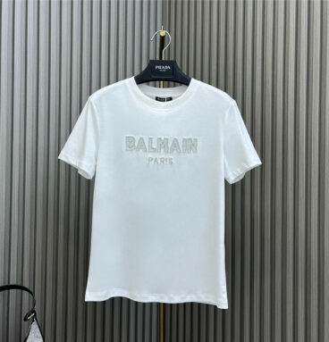 Balmain embroidered beaded T-shirt