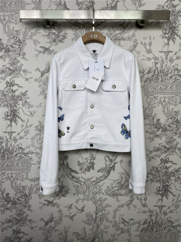 dior new butterfly material denim jacket
