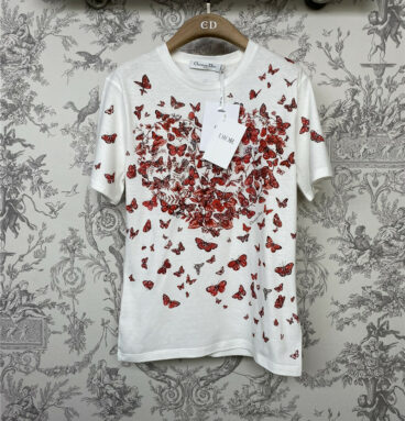 dior Valentine's Day limited butterfly T-shirt