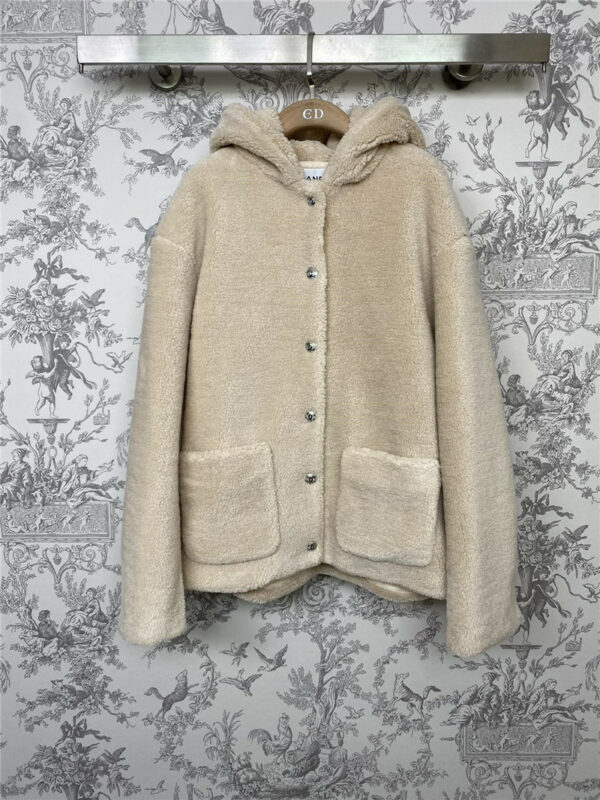 chanel new lamb wool hooded jacket