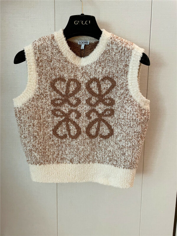 loewe new Anagram jacquard knitted vest