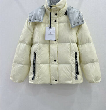 moncler contrasting color hooded bread down jacket