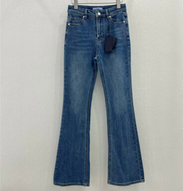 prada high waist flared jeans
