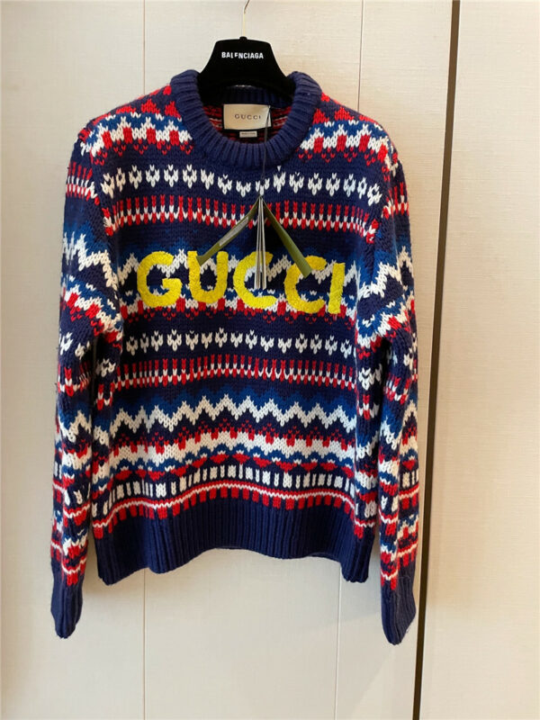 gucci multicolor wool sweater