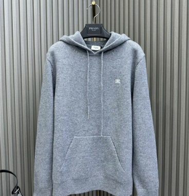 celine embroidered logo hooded sweater