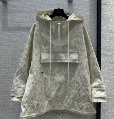 dior Rui butterfly flower element jacquard fabric hooded jacket
