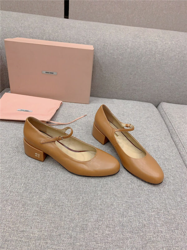 miumiu new thick heel Mary Jane shoes