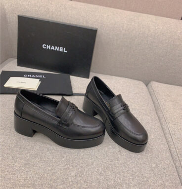 chanel new thick sole loafers