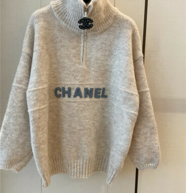 chanel new half zip sweater