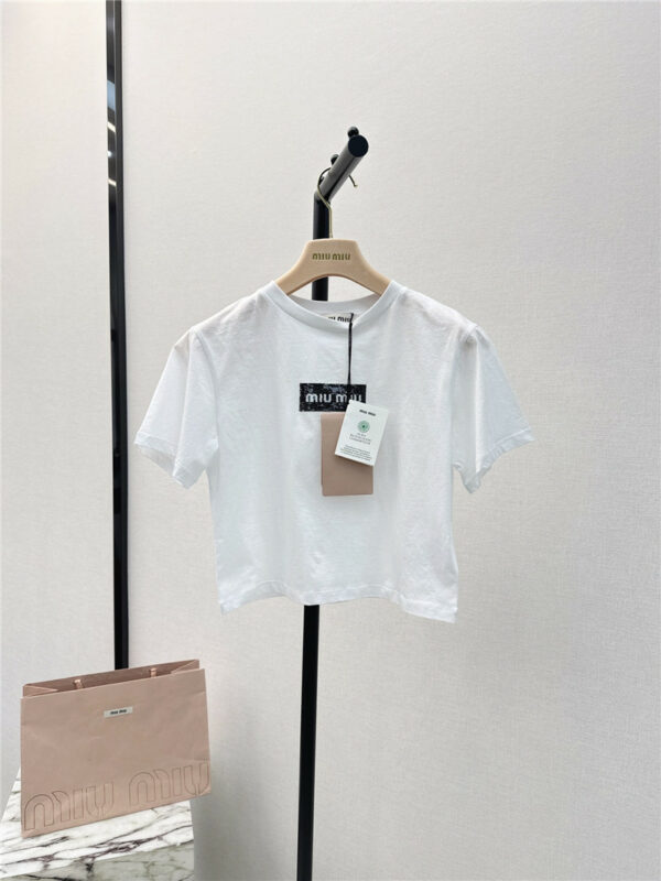 miumiu premium short-sleeved T-shirt
