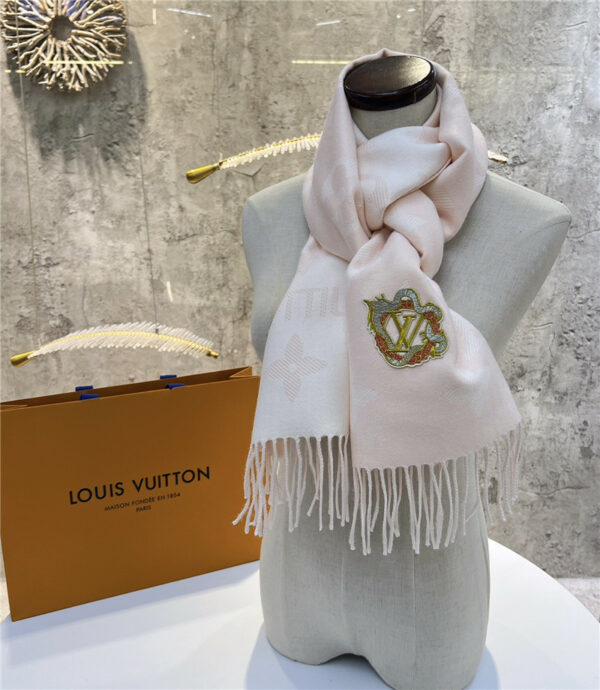 louis vuitton LV jacquard pattern scarf