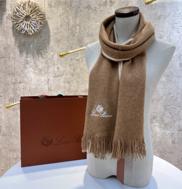 loro piana knitted cashmere long scarf