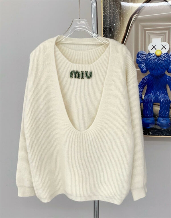 miumiu ladylike fashionable two-piece sweater set