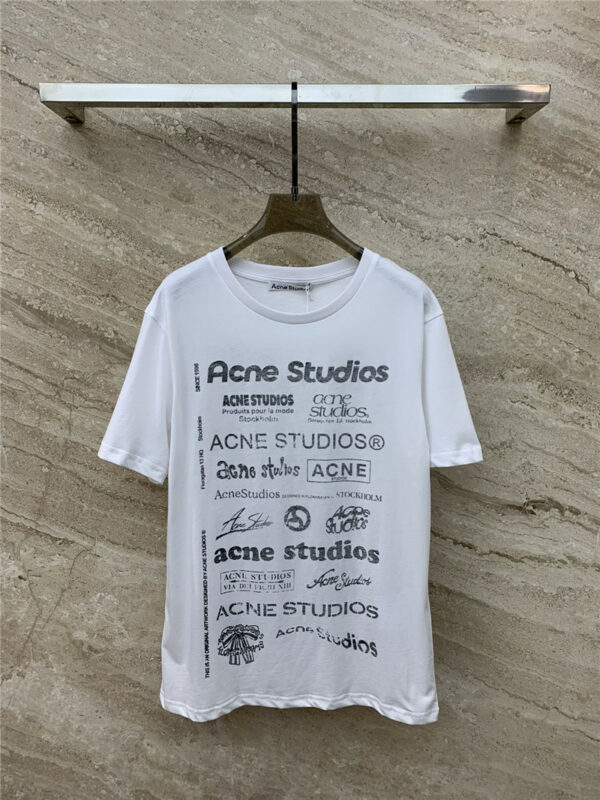 Acne Studios letter print reversible short-sleeved T-shirt
