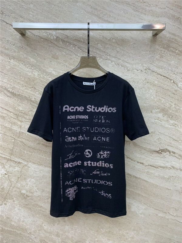 Acne Studios letter print reversible short-sleeved T-shirt