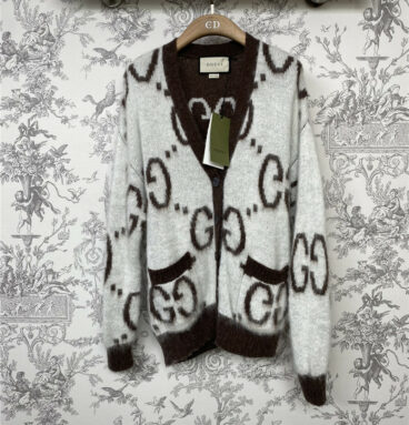 gucci new mohair V-neck cardigan