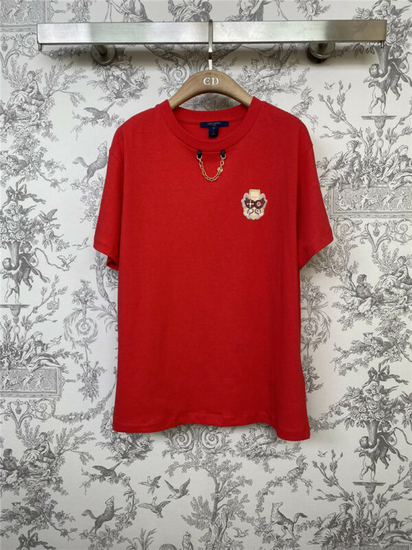 louis vuitton LV early spring new chain T-shirt