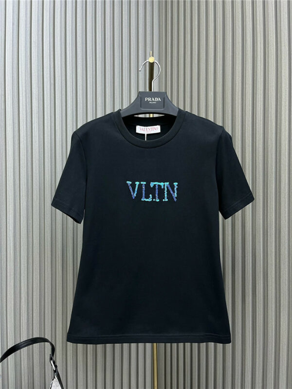 valentino sequined letter crew neck T-shirt