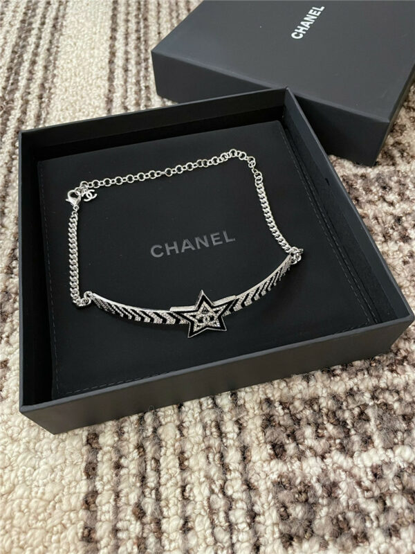 chanel star choker necklace