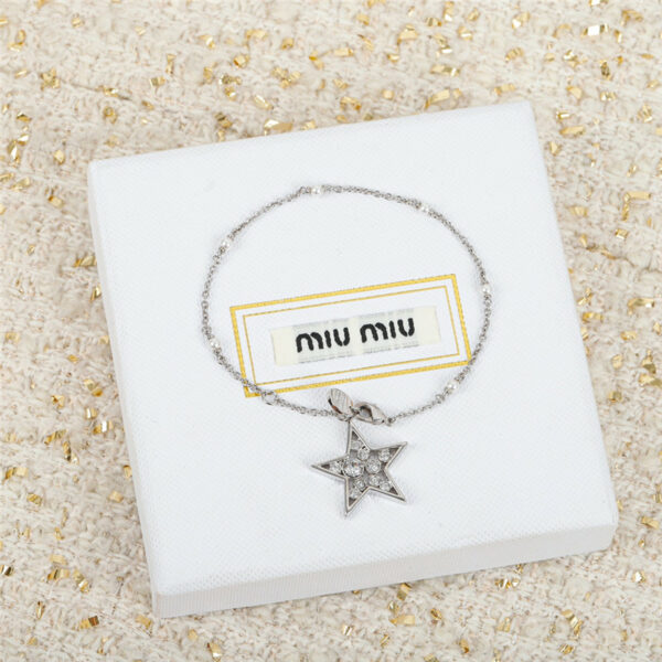 miumiu five-pointed star rhinestone bracelet