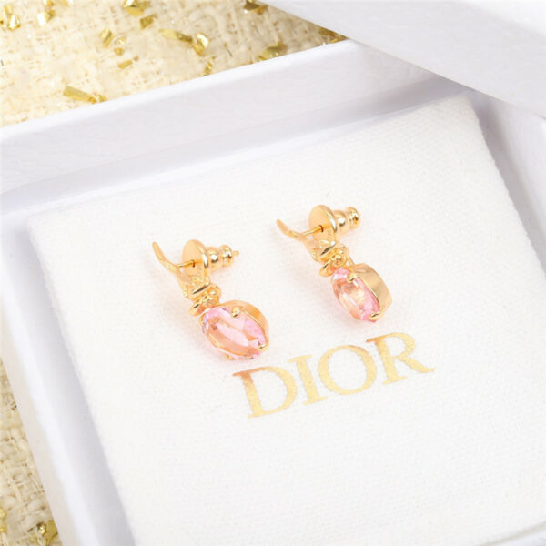 dior rose pink diamond earrings