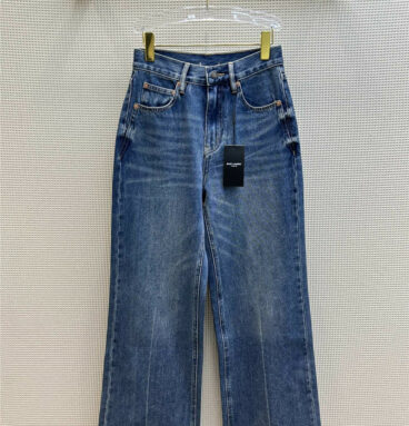YSL vintage blue washed straight jeans