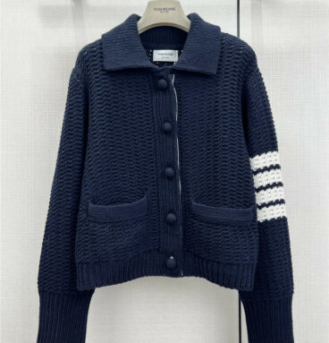 THOM BROWNE 100% handmade hook-knitted jacket