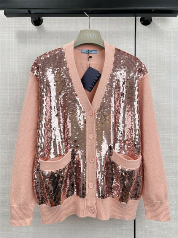 prada party series sparkling sequined jacket
