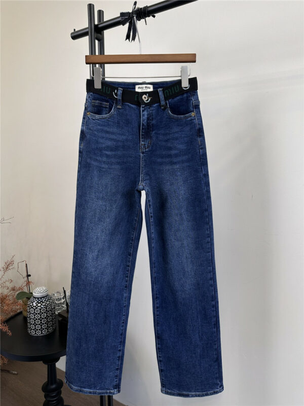 miumiu high waist straight jeans