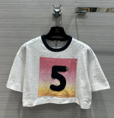 chanel embroidered double C cotton T-shirt