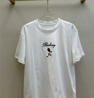 Burberry embroidered rose T-shirt