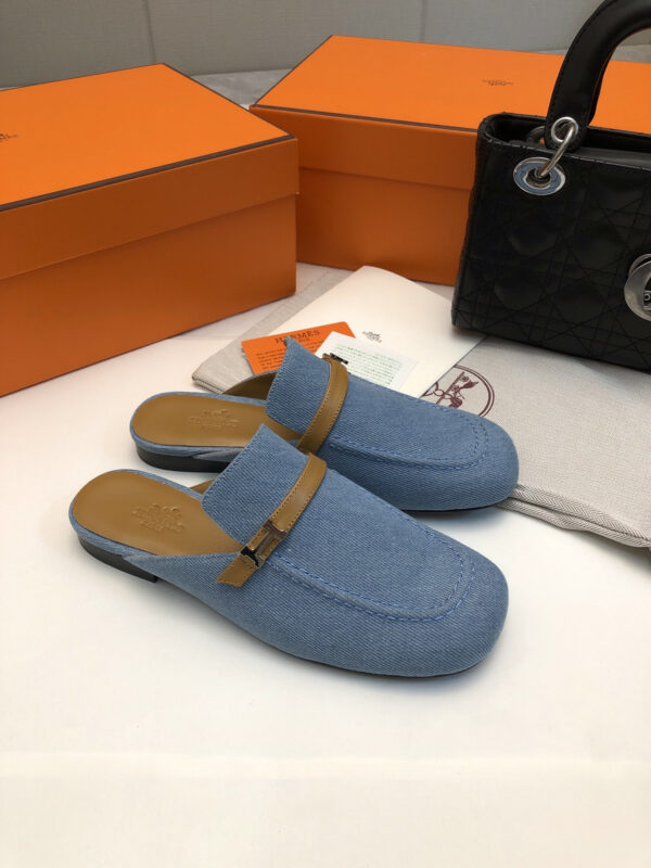 Hermès H-buckle mules and half slippers