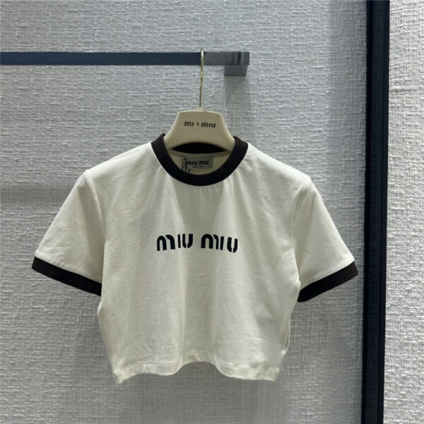 miumiu classic logo printed short-sleeved T-shirt