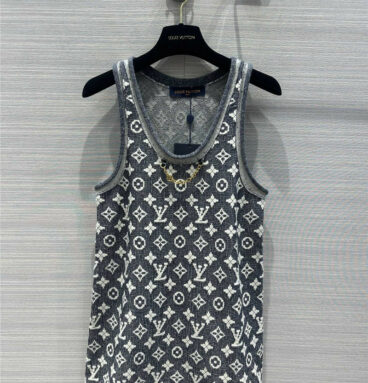 louis vuitton LV knitted wool vest top